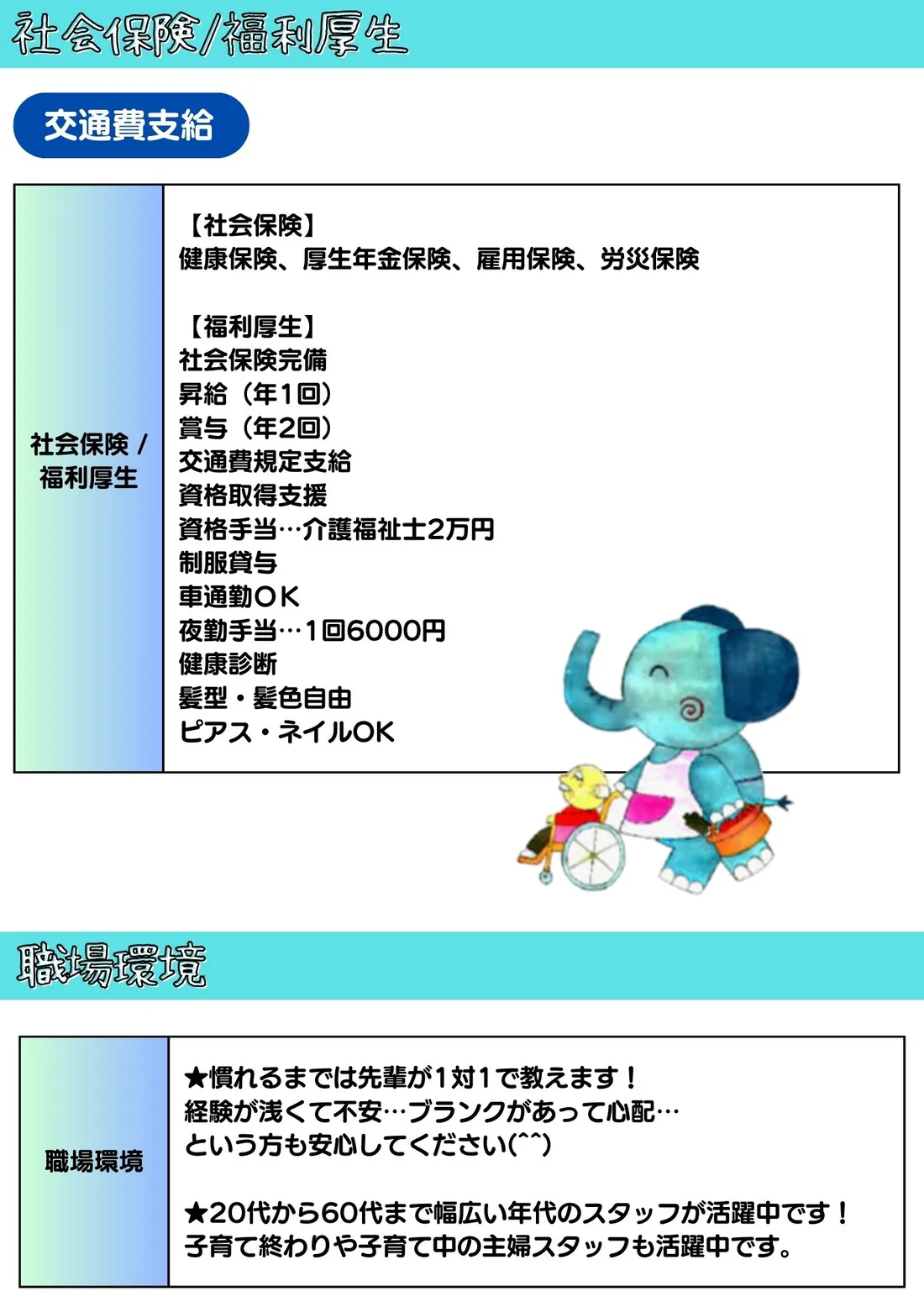 サポートスタッフ 正社員募集 募集チラシ 6/8